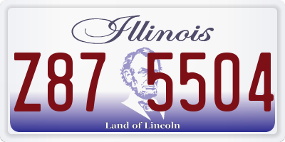 IL license plate Z875504