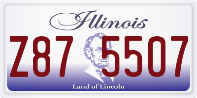IL license plate Z875507