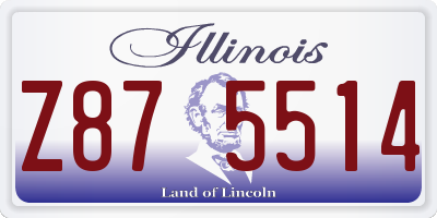 IL license plate Z875514