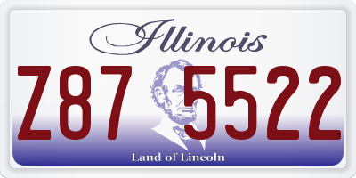 IL license plate Z875522