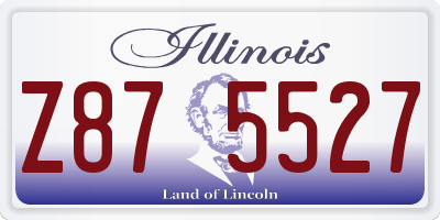 IL license plate Z875527