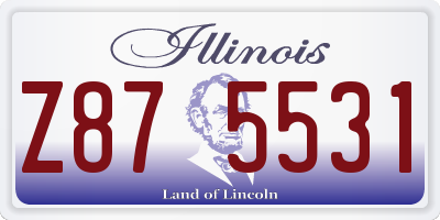 IL license plate Z875531