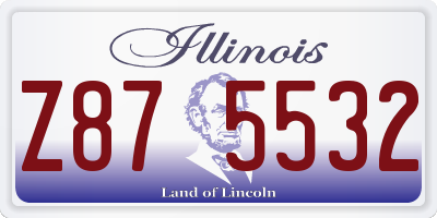 IL license plate Z875532