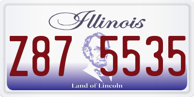 IL license plate Z875535