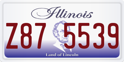 IL license plate Z875539