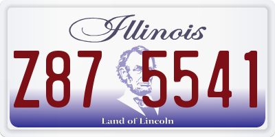 IL license plate Z875541