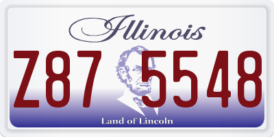 IL license plate Z875548