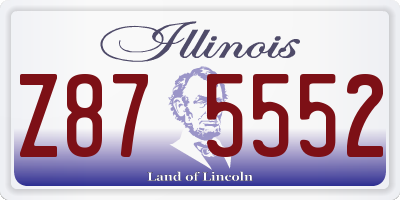 IL license plate Z875552