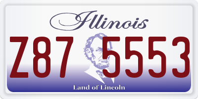 IL license plate Z875553