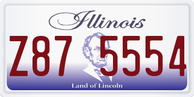 IL license plate Z875554