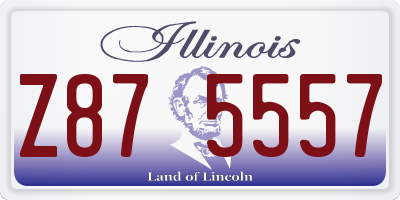 IL license plate Z875557