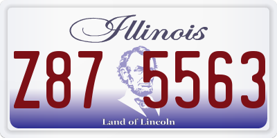 IL license plate Z875563