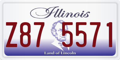 IL license plate Z875571