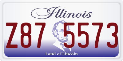 IL license plate Z875573