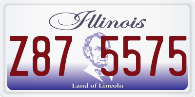 IL license plate Z875575