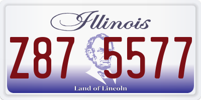IL license plate Z875577