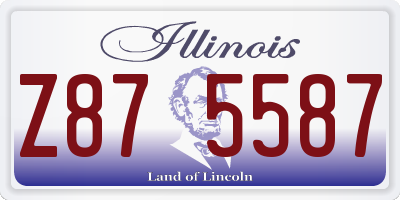IL license plate Z875587