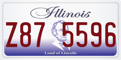 IL license plate Z875596