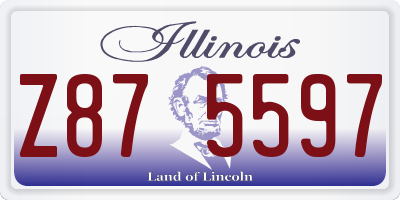 IL license plate Z875597