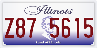 IL license plate Z875615