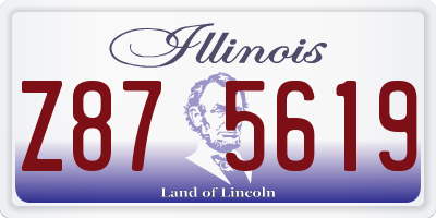 IL license plate Z875619