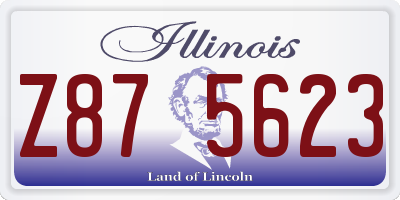 IL license plate Z875623