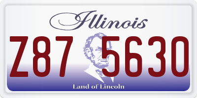 IL license plate Z875630