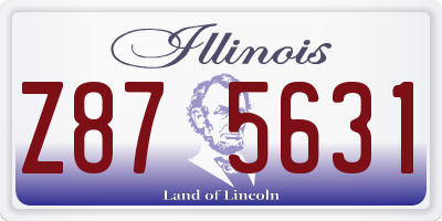 IL license plate Z875631