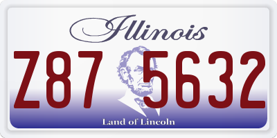 IL license plate Z875632