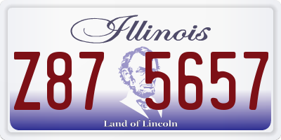 IL license plate Z875657