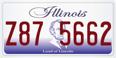 IL license plate Z875662