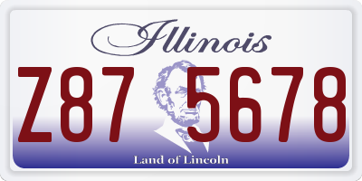 IL license plate Z875678