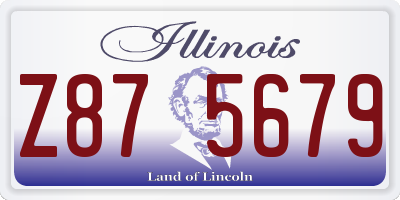 IL license plate Z875679