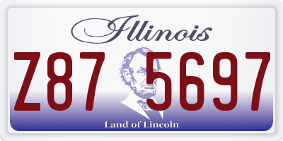 IL license plate Z875697
