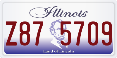 IL license plate Z875709