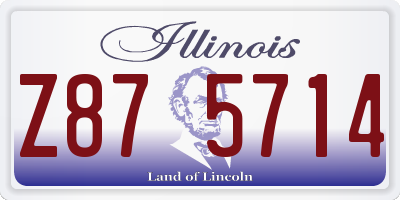 IL license plate Z875714