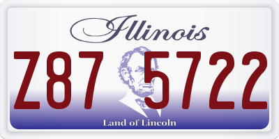 IL license plate Z875722