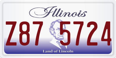 IL license plate Z875724