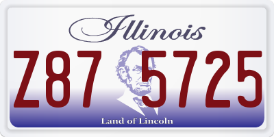 IL license plate Z875725