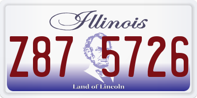 IL license plate Z875726