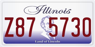IL license plate Z875730