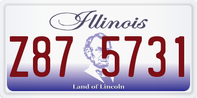 IL license plate Z875731