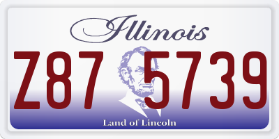 IL license plate Z875739