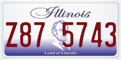 IL license plate Z875743