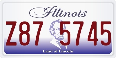 IL license plate Z875745