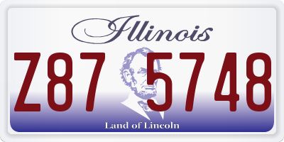 IL license plate Z875748