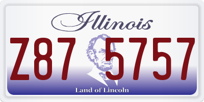 IL license plate Z875757