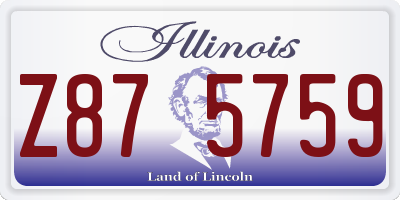 IL license plate Z875759
