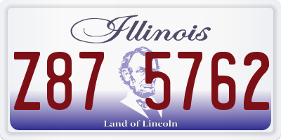 IL license plate Z875762