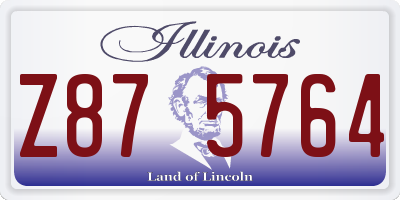 IL license plate Z875764